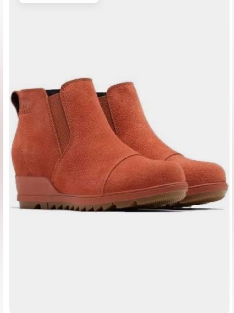 Sorel Evie Pull-On Waterproof Suede Booties Warp Red/Gum NWT 5.5